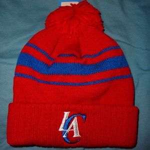 Los Angeles Clippers beanie w/ pom (Red & Blue) knitted cap LAC LA New w/ Tags